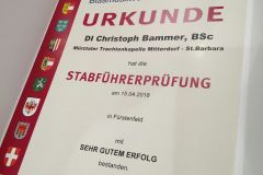 ÖBV Stabführerprüfung Urkunde